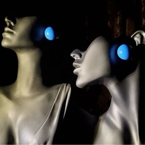 Sapphire Blue Ball-Shaped Large Silver Stud Earrings